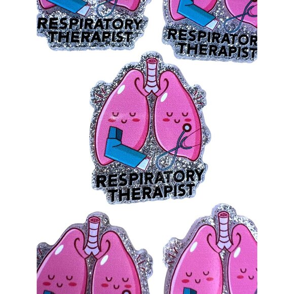 10 pc glitter Respiratory Therapist Pulmonology  RN Nurse acrylic flat back char - Picture 3 of 3